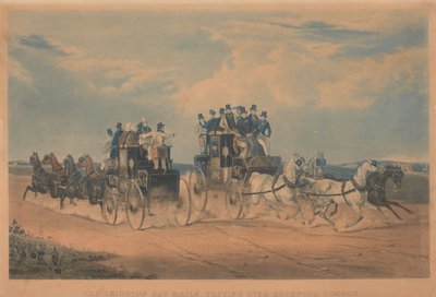 Coaching: The Brighton Day Mails, passerer over Hookwood Common af Charles Hunt