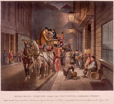 General Post Office, Lombard Street, London, 1827 af Charles Hunt