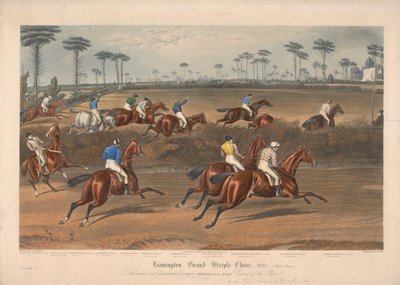 En af et sæt på fire: Leamington Grand Steeple Chase ... 1837. Plade 2. Mr. Christian på Scripton ... af Charles Hunt