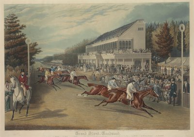Racing: Grand Stand, Goodwood (kommer til Gold Cup-1838) af Charles Hunt