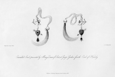 Emaljeret juvel præsenteret af Mary Queen of Scots, til George Gordon, 1500-tallet, 1840. af Charles J. Smith