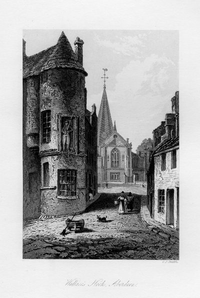 Wallaces Nook, Aberdeen, 1840 af Charles J. Smith