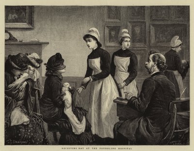 Modtagelsesdag på Foundling Hospital af Charles J. Staniland
