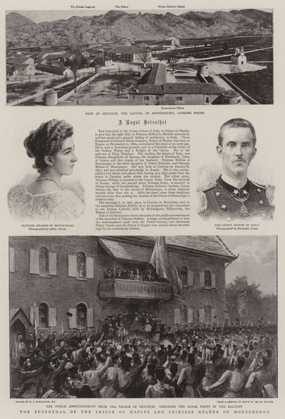 Trolovelsen af prinsen af Napoli og prinsesse Helene af Montenegro af Charles J. Staniland