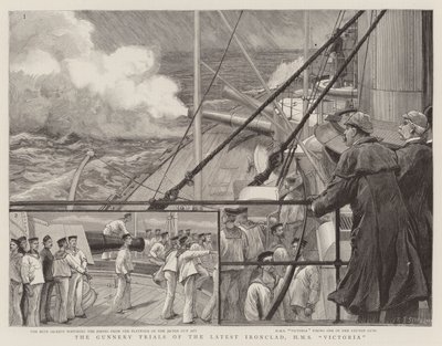 The Gunnery Trials of the Latest Ironclad, HMS Victoria af Charles J. Staniland