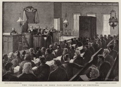 Volksraad, eller Boer Parliament House i Pretoria af Charles J. Staniland