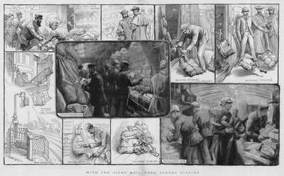 Med natposten fra Euston Station (gravering) af Charles J. Staniland