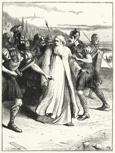 Johannes af Chrysostomos førte i eksil af after Charles J. Staniland