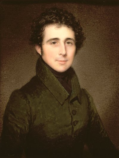 Sir Thomas William Holburne (1793-1874) af Menstrie Bart, 1827 (olie på elfenben) af Charles Jagger