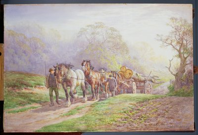 Et skovhuggerteam vender hjem af Charles James Adams