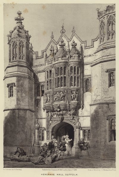 Hengrave Hall, Suffolk af Charles James Richardson