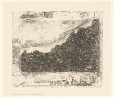 Klippelandskab med veje og en flod af Charles James Wright (signed by artist)
