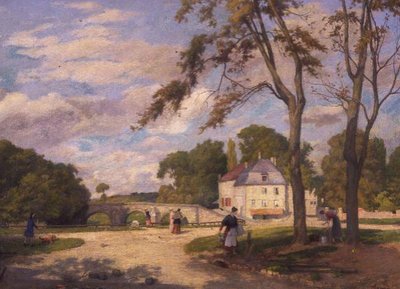 Den gamle bro ved Isle Adam af Charles Jean Agard