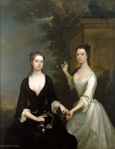 Lady Elizabeth og Lady Henrietta Finch, c1730-c1731 af Charles Jervas