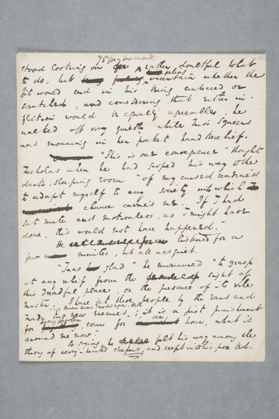 Originalt manuskript af et kapitel af Nicholas Nickleby, 1838 (pen og blæk på papir) af Charles John Huffam Dickens