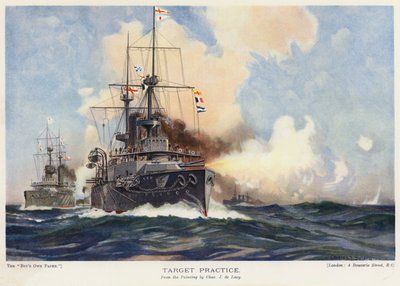 Target Practice (farve litho) af Charles John de (after) Lacy