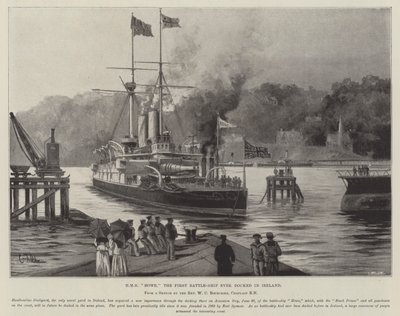 HMS Howe, det første slagskib nogensinde lagde til i Irland af Charles John de Lacy