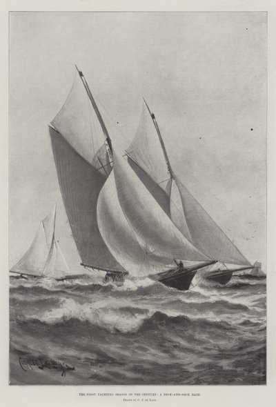 Århundredets første lystsejladssæson, et hals-og-hals kapløb af Charles John de Lacy