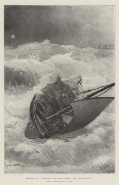 Den store kuling, katastrofen for Margate-surfbåden, alle nationers ven af Charles John de Lacy
