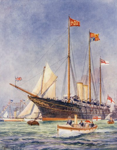 Victoria og Albert (farvelitografi) af Charles John de Lacy
