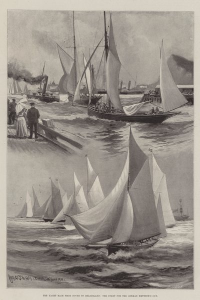 Yacht Race fra Dover til Helgoland, starten på den tyske kejsercup af Charles John de Lacy