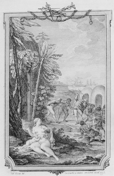 Allegori af naturen, graveret af Charles Gaucher af Charles Joseph Dominique (after) Eisen