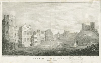 Dudley Castle - The Keep: lithograph, nd [c 1825] dani af Charles Joseph Hullmandel
