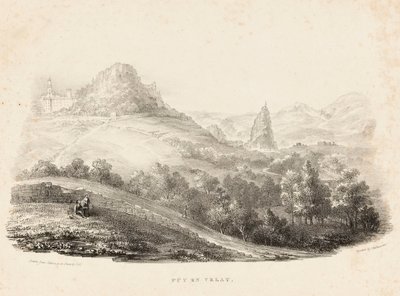 Puy en Velay (litografi) af Charles Joseph Hullmandel