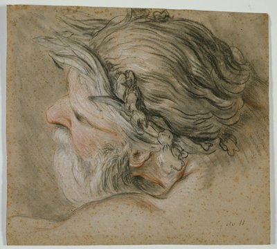 Hovedet af en havgud af Charles Joseph Natoire