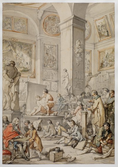 Livsklasse ved Royal Academy of Painting and Sculpture, 1746 af Charles Joseph Natoire