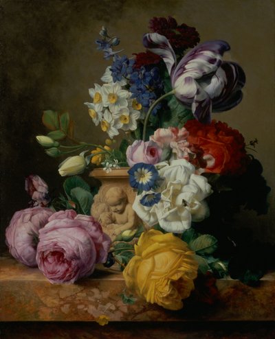 Stilleben af blomster af Charles Joseph Node