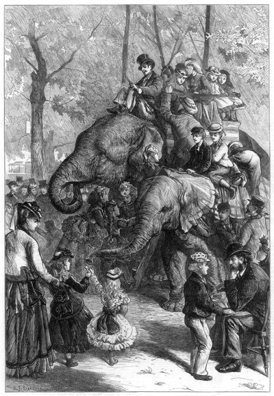 Mandag eftermiddag i zoologisk forenings haver, 1871. af Charles Joseph Staniland