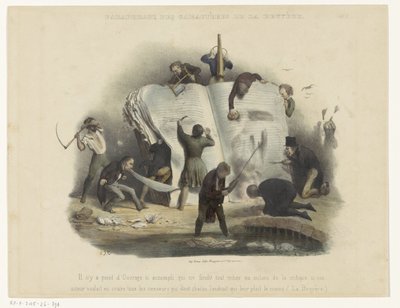 censurere op hån Omskrivning af La Bruyères karakterer (titel på objekt) af Charles Joseph Traviès