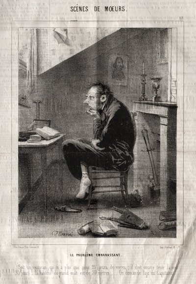 Scener af manerer: det pinlige problem.... af Charles Joseph Traviès de Villers