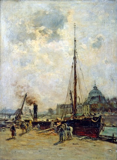 Udsigt over instituttet (olie på lærred) 1800-tallet af Charles Lapostolet