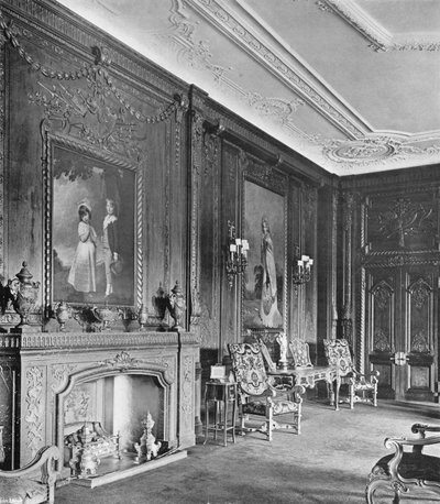 Knowsley Hall: The Oak Drawing-Room af Charles Latham