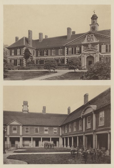 Morden College, Blackheath, Kent, indgang og del af retten af Charles Latham