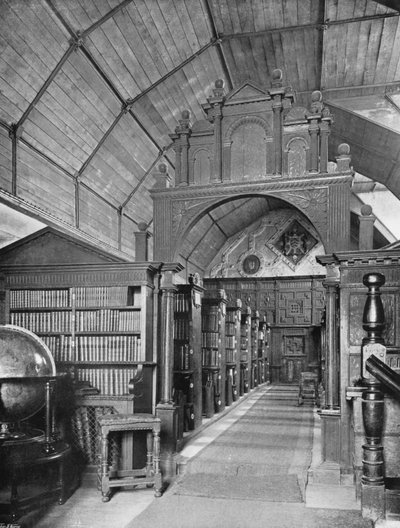 Biblioteket på Merton College, Oxford af Charles Latham