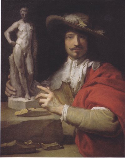 Tysk: Porträt des Bildhauers Nicolas le Brun Portræt af billedhuggeren Nicolas Le Brun af Charles Le Brun