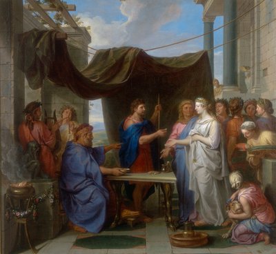 Ægteskab mellem Moses og Sephora, værk af Charles Le Brun, konserveret på Galleria Estense i Modena af Charles Le Brun