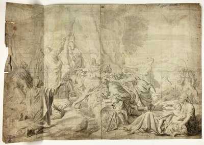 Moses trækker vand fra klippen af Charles Le Brun