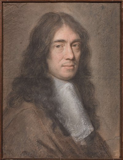 Portræt af Charles Perrault (pastel på pap) af Charles Le Brun