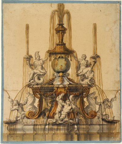 Forslag til et springvand i Versailles af Charles Le Brun