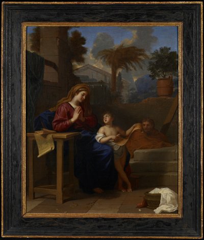 Den hellige familie i Egypten, ca. 1660 af Charles Le Brun
