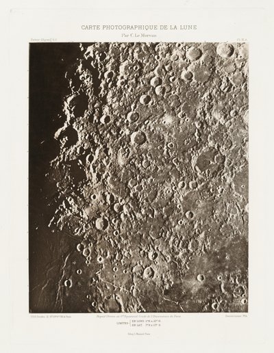 Carte photographique de la lune, planche III.A (Fotografisk kort over månen, planche III.A),21. oktober af Charles le Morvan