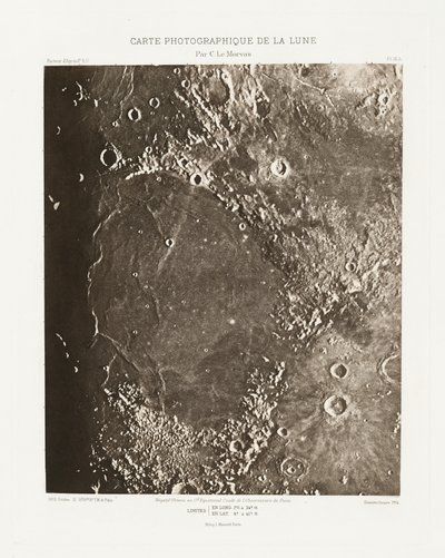 Carte photographique de la lune, planche IX.A (Fotografisk kort over månen, planche IX.A),21. oktober af Charles le Morvan