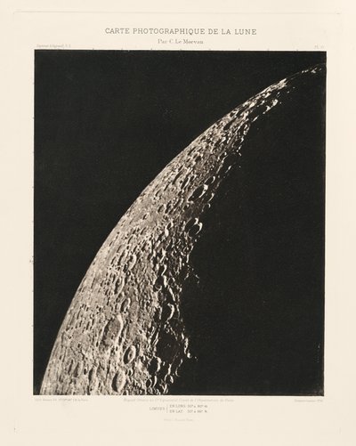 Carte photographique de la lune, planche VI (Fotografisk kort over månen, planche VI),22. februar af Charles le Morvan