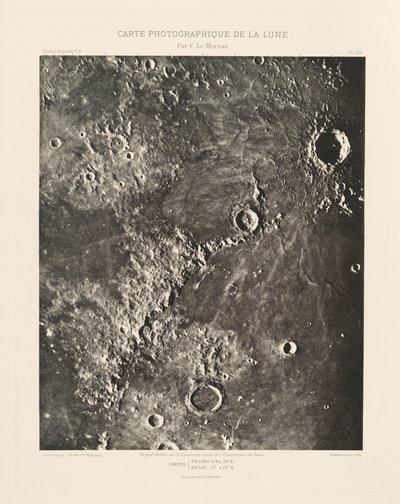 Fotografisk kort over månen, plade XIII, 6. februar af Charles le Morvan