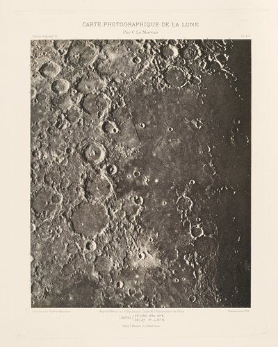 Fotografisk kort over månen, plade XIX, 6. februar af Charles le Morvan