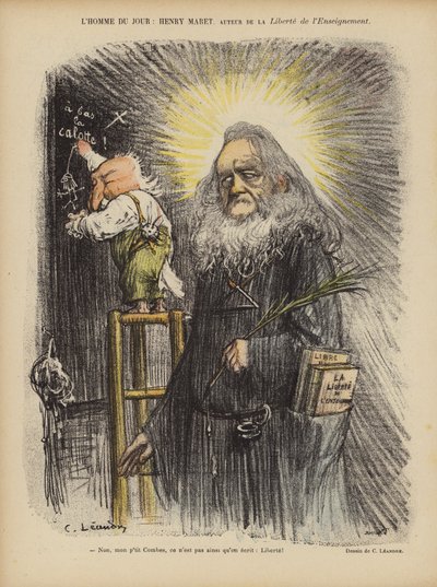 Karikatur af den franske journalist og politiker Henry Maret og premierminister Emile Combes. af Charles Leandre